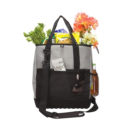Favores Cooler Tote with Molded Bottom, Black FA3542563
